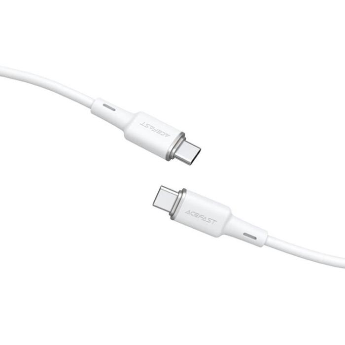 Acefast - Acefast Silikon USB-C till USB-C kabel 60W 1.2m - Vit