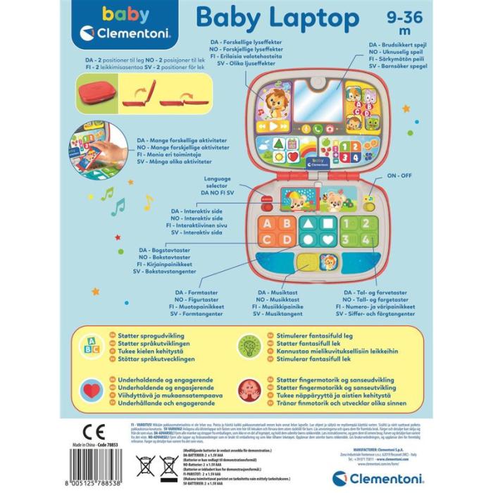CLEMENTONI - CLEMENTONI Baby Laptop (Nordic)
