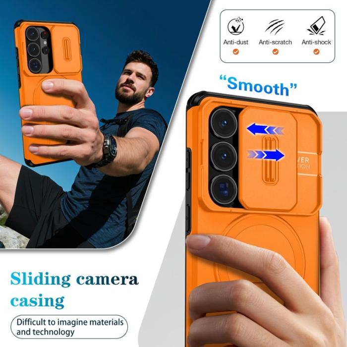 OEM - Mobilskal för Samsung Galaxy S26 Ultra Magnetiskt Kickstand - Orange