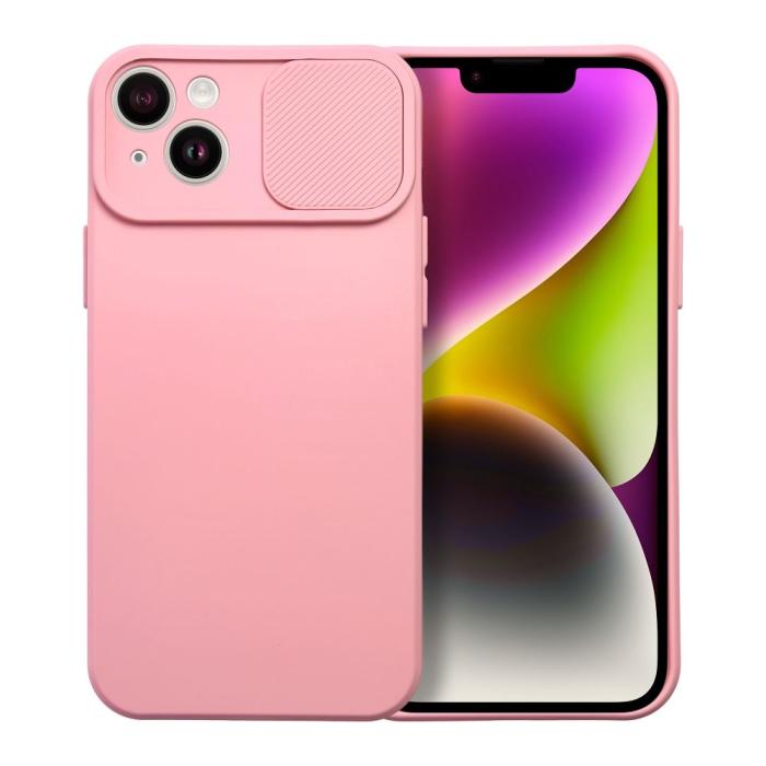OEM - SLIDE skal för iPhone 14 Plus i ljusrosa