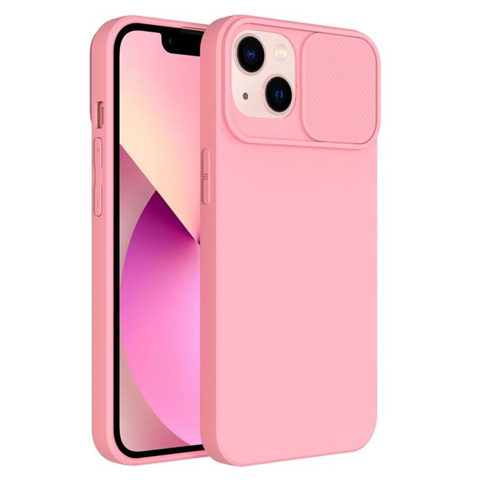OEM - SLIDE skal för iPhone 14 Plus i ljusrosa