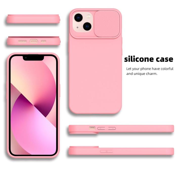 OEM - SLIDE skal för iPhone 14 Plus i ljusrosa