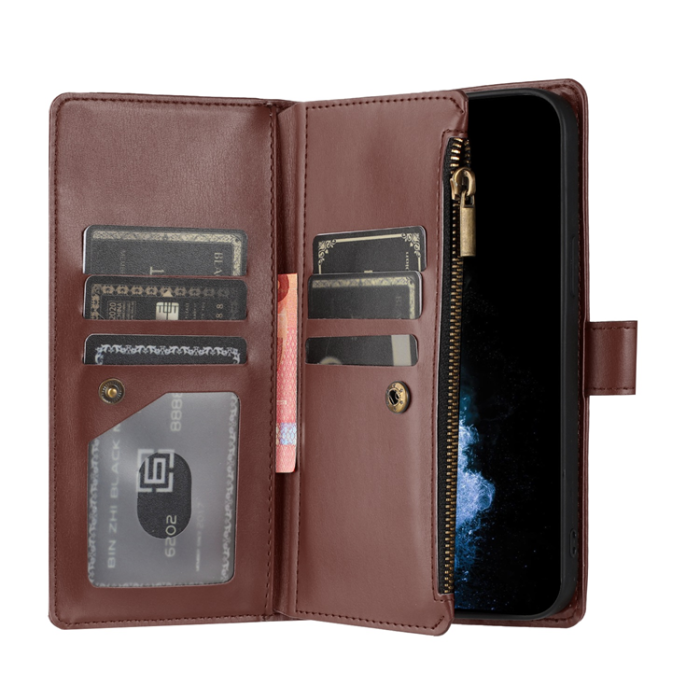 A-One Brand - OnePlus 15 5G Konstläder Plånboksfodral Zipper Shockproof