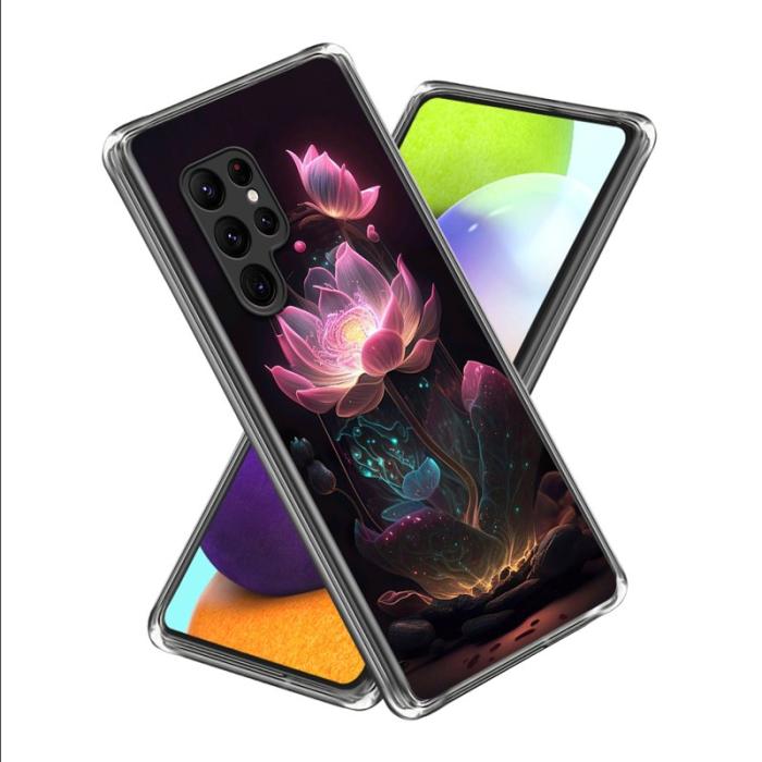 OEM - Mobilskal för Samsung Galaxy S26 Ultra Mönstertryck TPU - Fluorescerande Lotus