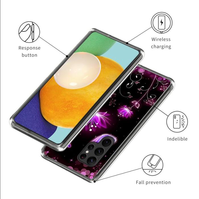 OEM - Mobilskal för Samsung Galaxy S26 Ultra Mönstertryck TPU - Rosa Lotus