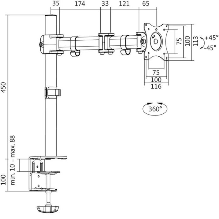 LogiLink - LOGILINK Monitorarm 13-27