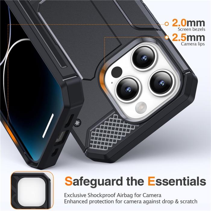 OEM - iPhone 11 Pro Mobilskal Kickstand Shockproof - Svart
