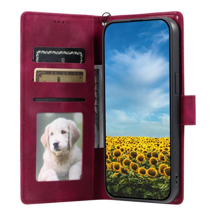OEM - Samsung Galaxy S26 Plånboksfodral Impräntad Totem Konstläder - Rosa