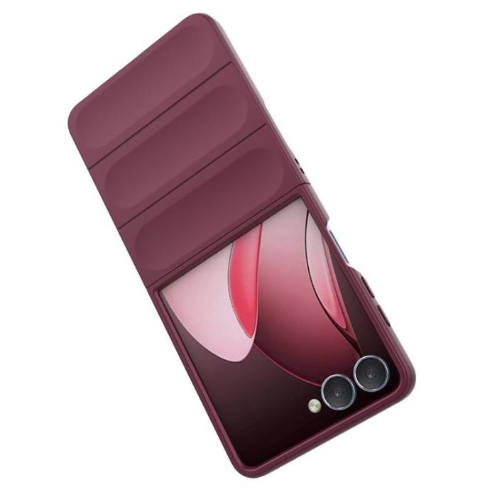 A-One Brand - Galaxy Z Flip 7 Mobilskal Anti-Drop TPU Rugged - Vinröd