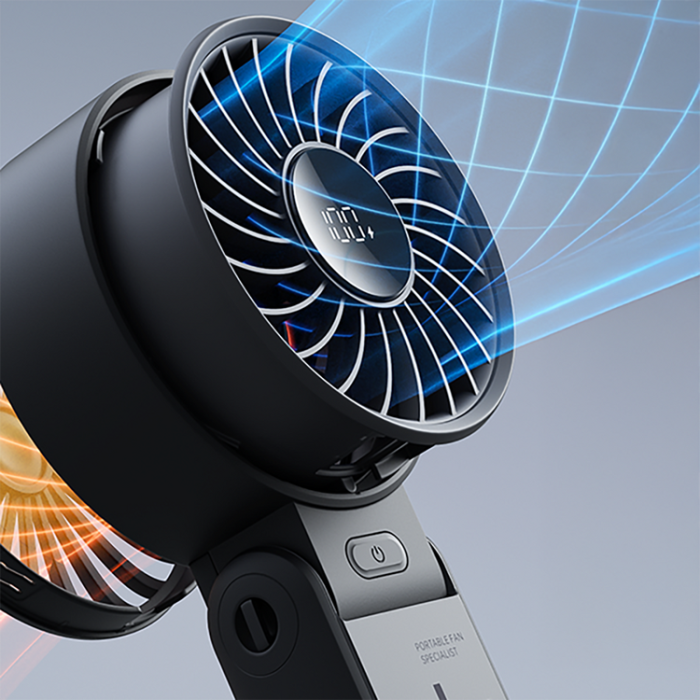 Jisulife - Jisulife Bärbar USB Handfläkt 3600 mAh Fan Life7 - Svart