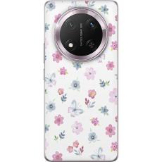 iSecrets - Mobilskal till Honor Magic7 Lite med Blommor och fj&auml;rillar