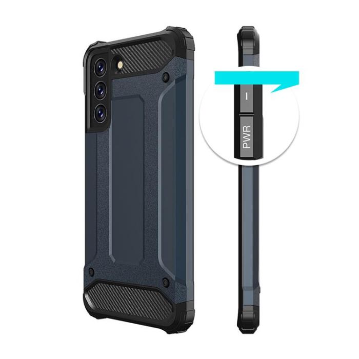 UTGATT1 - Hybrid Armor Skal Galaxy S21 FE - Blå