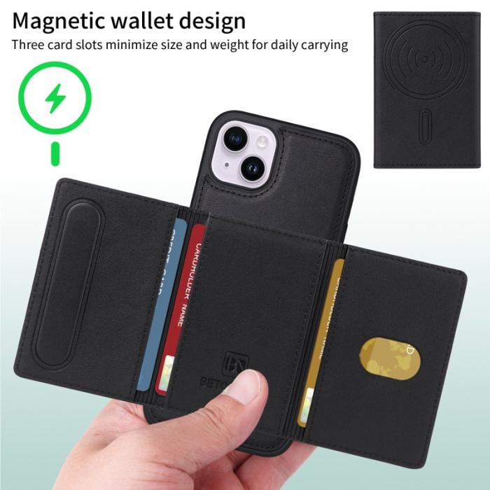BETOPNICE - BETOPNICE iPhone 14 Plus Fodral KonstLäder - Svart