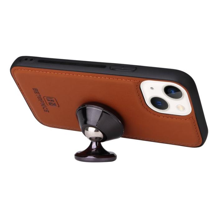 BETOPNICE - BETOPNICE iPhone 14 Plus Plånboksfodral - Avtagbart Konstläder - Brun