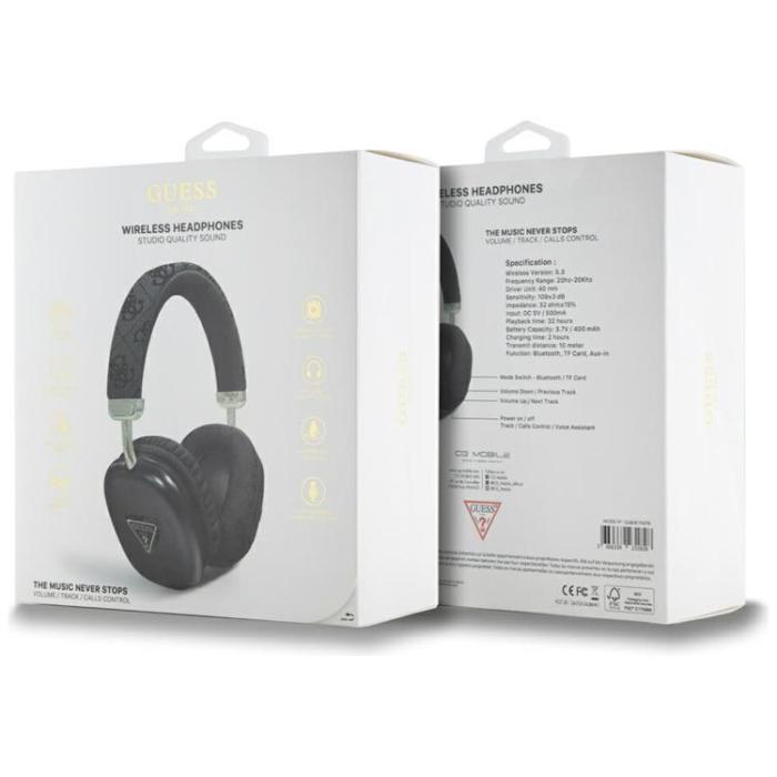 Guess - Guess Over-Ear Hörlurar Bluetooth 5.3 4G Triangle Logo - Svart