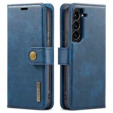 DG.MING - DG.MING Galaxy S23 Pl&aring;nboksfodral i &Auml;kta l&auml;der med St&auml;ll - Bl&aring;