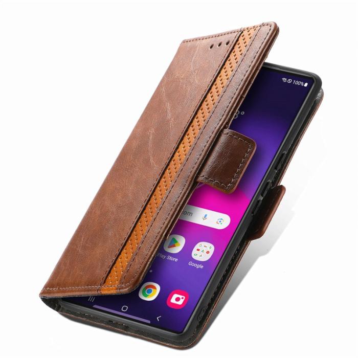 CASENEO - CASENEO Mobilskal till Samsung Galaxy S25 Ultra KonstLäder - Mörkbrun