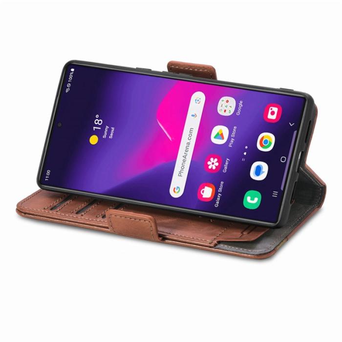 CASENEO - CASENEO Mobilskal till Samsung Galaxy S25 Ultra KonstLäder - Mörkbrun