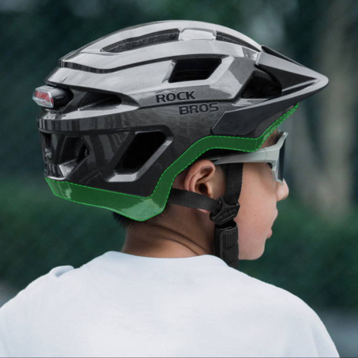 Rockbros - Rockbros LK-67 Cykelhjälm för Barn med Avtagbart Visir 54–58 cm - Grå