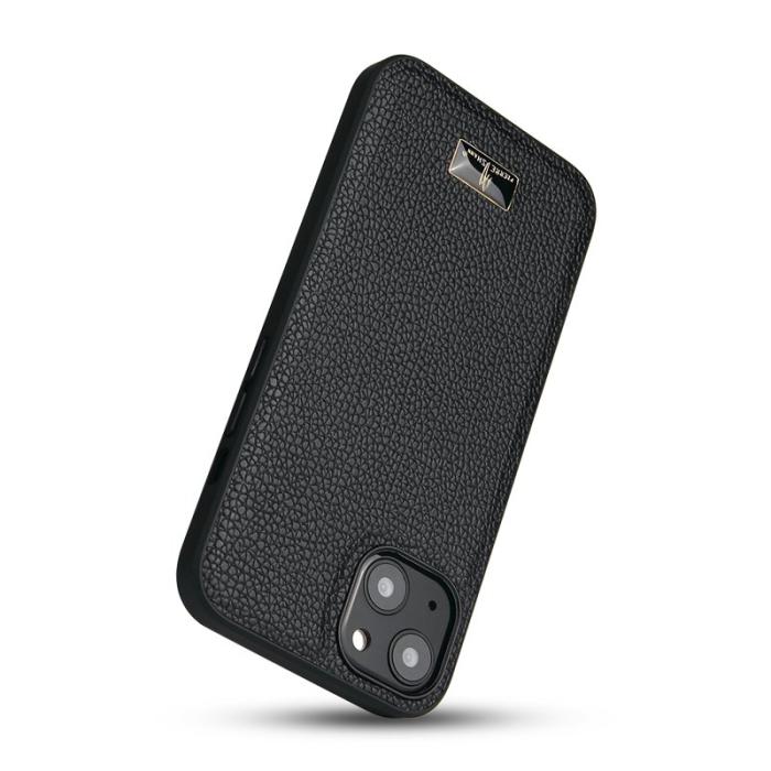 FIERRE SHANN - FIERRE SHANN iPhone 13 Fodral KonstLäder - Litchi Pattern
