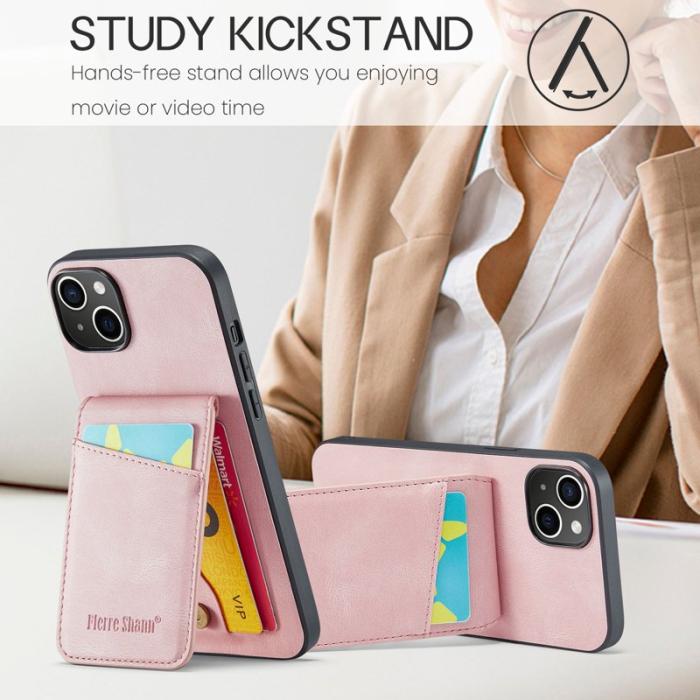 FIERRE SHANN - FIERRE SHANN iPhone 13 Fodral KonstLäder - Rosa