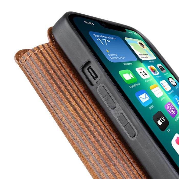 Boom of Sweden - BOOM iPhone 14 Plus Plånboksfodral Calfskin - Brun