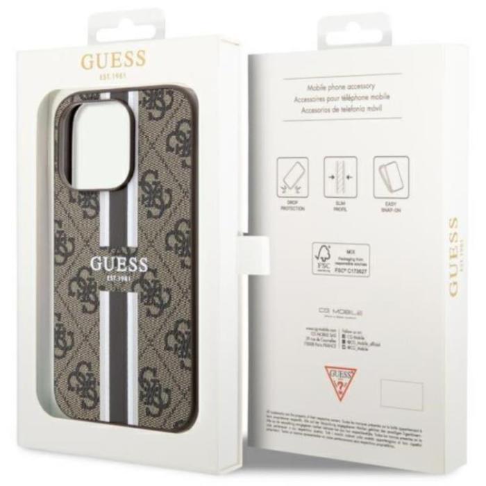 Guess - Guess iPhone 14 Pro Max Mobilskal MagSafe Printed Stripes