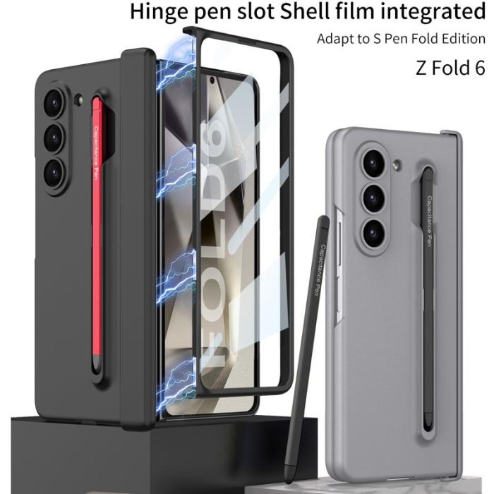 GKK - GKK Samsung Galaxy Z Fold6 Fodral Magnetisk Hinge Skydd - Grå