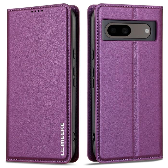 LC.imeeke - LC.IMEEKE L1 Series Google Pixel 8 Plånboksfodral Konstläder - Lila