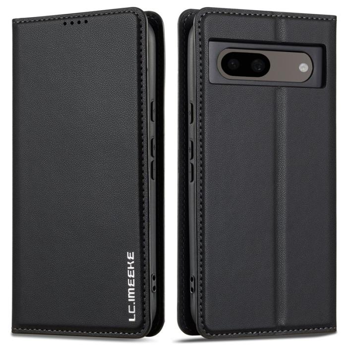 LC.imeeke - LC.IMEEKE L1 Series Google Pixel 8 Plånboksfodral Konstläder - Svart