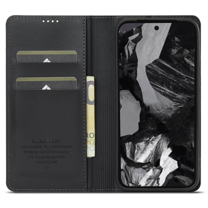 LC.imeeke - LC.IMEEKE L1 Series Google Pixel 8 Plånboksfodral Konstläder - Svart