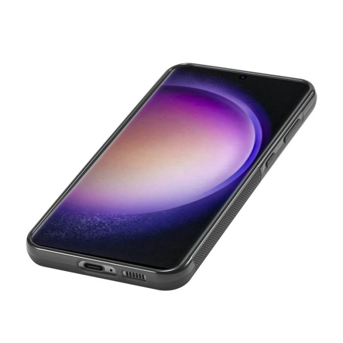 LC.imeeke - LC.IMEEKE Mobilskal till Samsung Galaxy S23 FE Äkta läder - Svart
