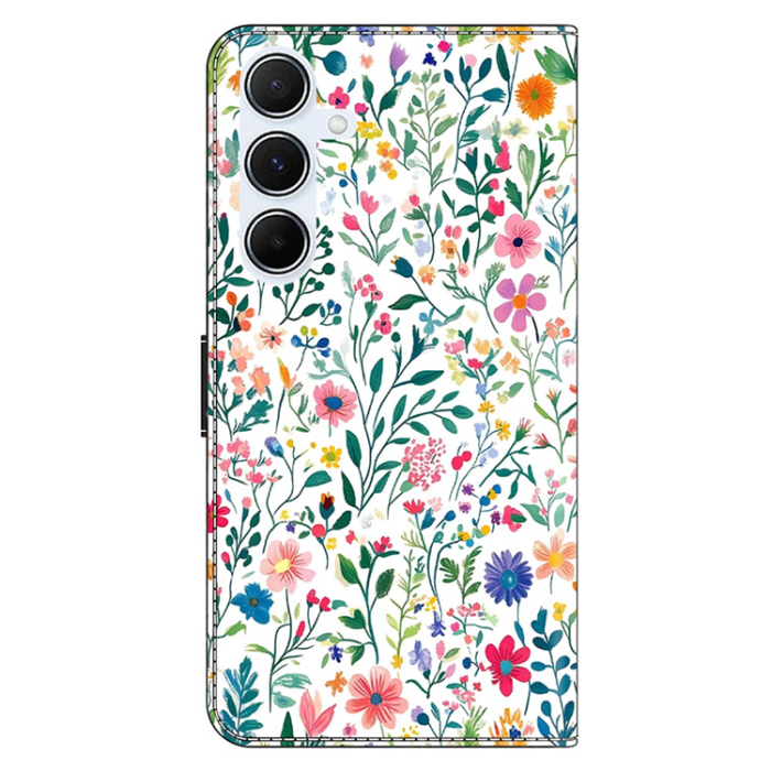 A-One Brand - Galaxy A17 5G Plånboksfodral Pattern Printing - Small Flowerbed