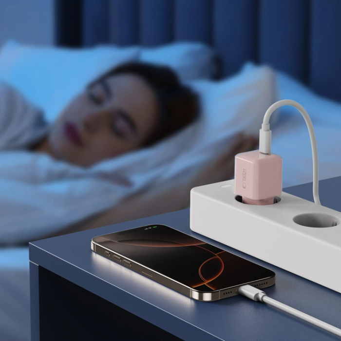 Tech-Protect - Tech-Protect Väggladdare USB-C 25W - Baby Rosa