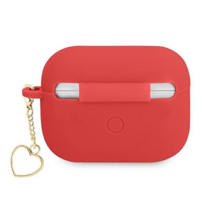 Guess - Guess AirPods Pro Skal Silicone Charm Heart - Röd