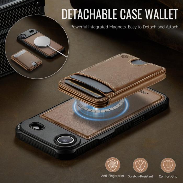 JEEHOOD - JEEHOOD iPhone Air Fodral KonstLäder - Brun