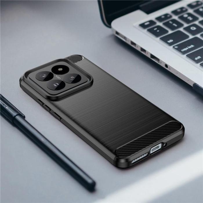 OEM - Xiaomi 14 Pro Mobilskal Carbon Fiber - Svart
