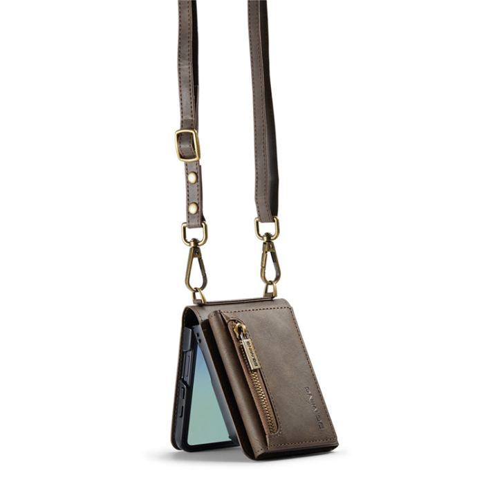 DG.MING - DG.MING Galaxy Z Flip 7 Mobilskal RFID Blocking M5 - Kaffe