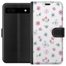 iSecrets - Plånboksfodral till Google Pixel 6a med Blommor och fjärillar
