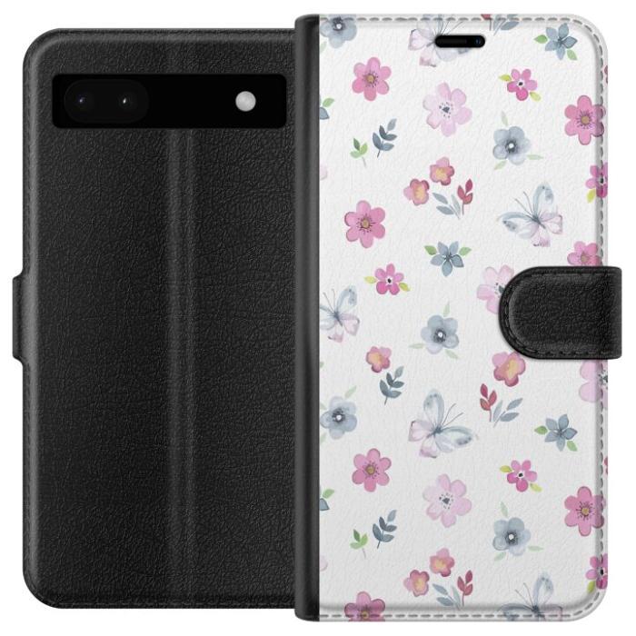 iSecrets - Plånboksfodral till Google Pixel 6a med Blommor och fjärillar