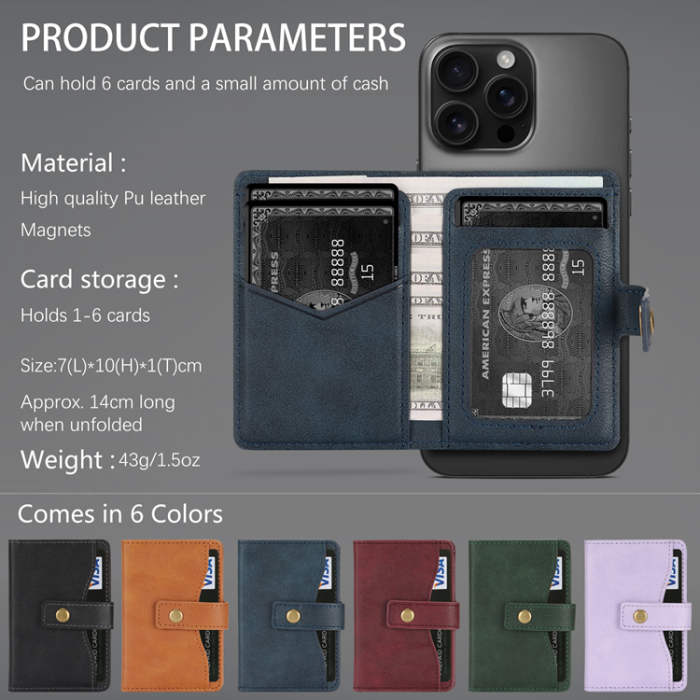 A-One Brand - Galaxy S25 Ultra Mobilskal MagSafe Detachable Korthållare Kickstand