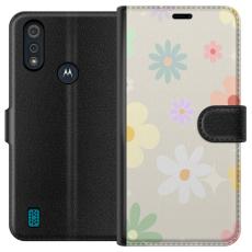 iSecrets - Plånboksfodral till Motorola Moto E6i med fejdande blommor