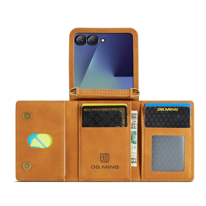 DG.MING - DG.MING Galaxy Z Flip 7 Mobilskal Detachable M2 - Brun