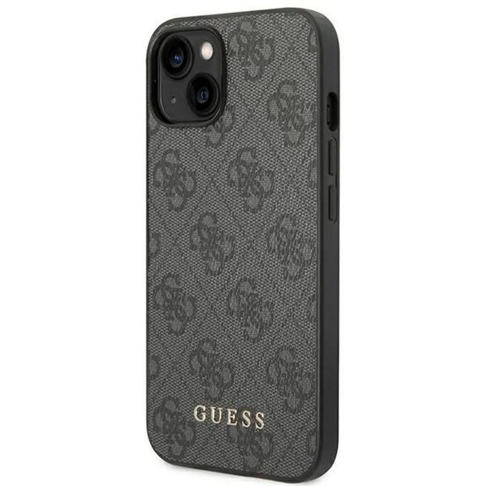 Guess - GUESS iPhone 14 Plus Skal Gold Logo - Grå
