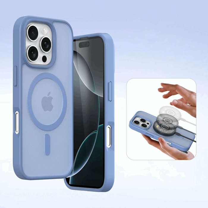 Dux Ducis - Dux Ducis iPhone 16 Pro Max Plånboksfodral Lawa Läder - Blå