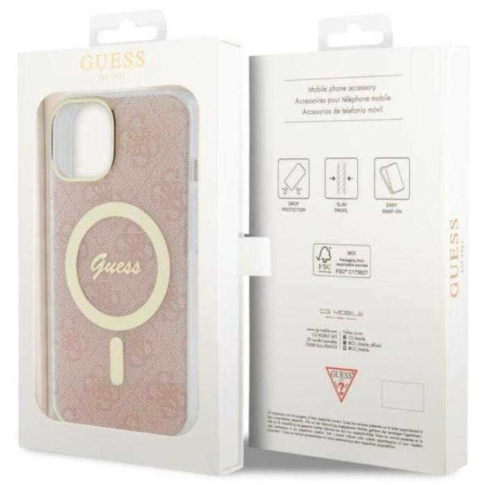 Guess - Guess iPhone 14 Plus Mobilskal MagSafe - Rosa