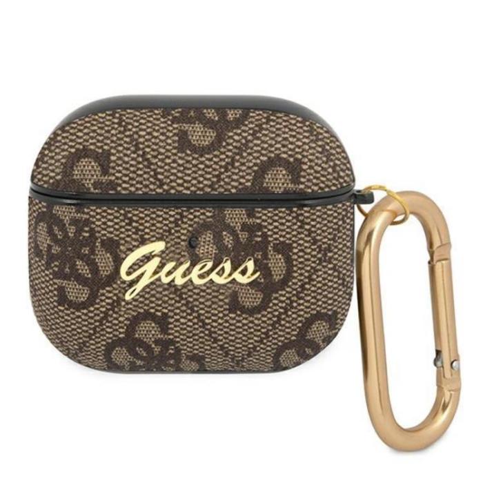 Guess - Guess Script Metall Collection Skal AirPods 3 - Brun