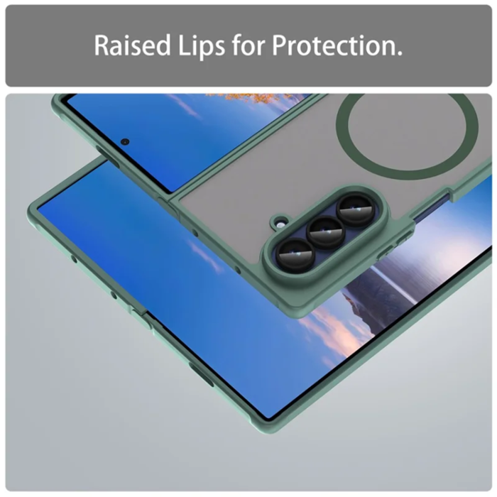 A-One Brand - Galaxy Z Fold 7 5G Mobilskal MagSafe Anti Drop - Grön