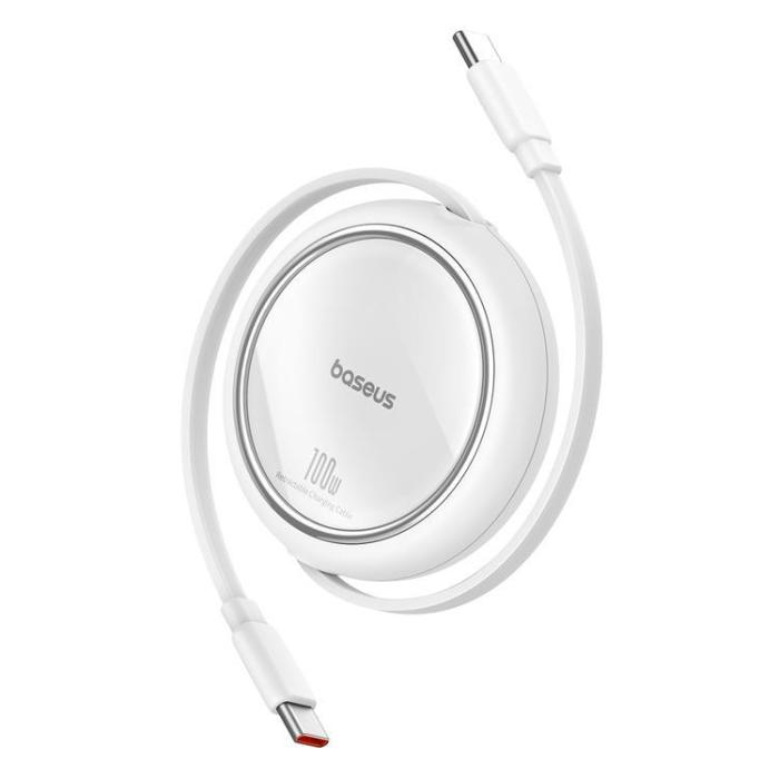BASEUS - Baseus Retractable Free2Draw Mini USB-C - USB-C 100W 1m - Vit
