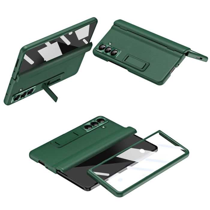 A-One Brand - Galaxy Z Fold 7 Mobilskal Kickstand - Grön